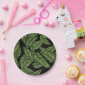 Muster tropischer Blätter Pappteller (Party)