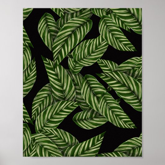 Muster tropischer Blätter Poster (Vorne)