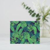 Muster tropischer Blätter Postkarte (Stehend Vorderseite)