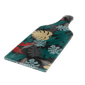 Muster tropischer Blätter Schneidebrett (Ecke)