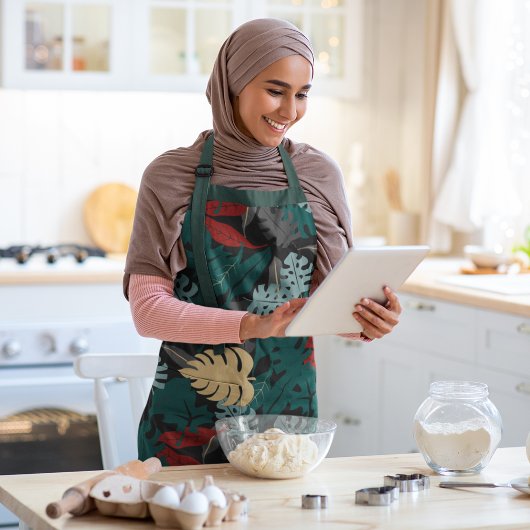 Muster tropischer Blätter Schürze