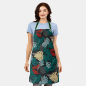 Muster tropischer Blätter Schürze (Getragen)