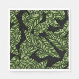 Muster tropischer Blätter Serviette