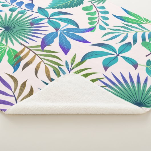 Muster tropischer Blätter Sherpadecke (3/4)