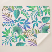 Muster tropischer Blätter Sherpadecke (Vorderseite (Horizontal))