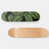 Muster tropischer Blätter Skateboard (Horizontal)