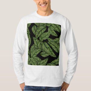 Muster tropischer Blätter T-Shirt