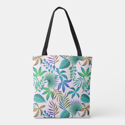 Muster tropischer Blätter Tasche (Rückseite)