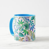 Muster tropischer Blätter Tasse (Vorderseite Links)