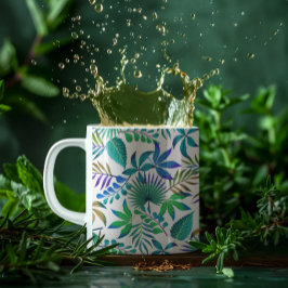 Muster tropischer Blätter Tasse