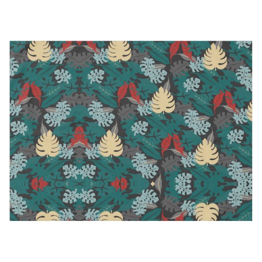 Muster tropischer Blätter Tischdecke (Vorderseite (Horizontal))
