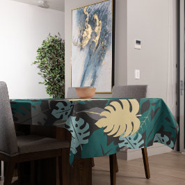 Muster tropischer Blätter Tischdecke