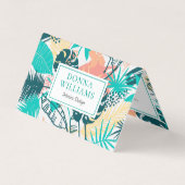 Muster tropischer Blätter Visitenkarten (Vorderseite)