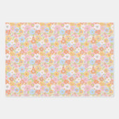 Muster tropischer floraler Daisy-Blume Geschenkpapier Set (Vorderseite 2)