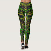 Muster tropischer Grüntöne Leggings (Rückseite)
