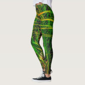 Muster tropischer Grüntöne Leggings (Links)