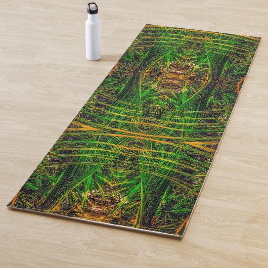 Muster tropischer Grüntöne Yogamatte (Beispiel)