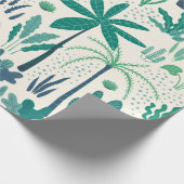 Muster tropischer Pflanze und Blätter Geschenkpapier (Ecke)