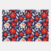 Muster tropischer Pflanze und Blume Geschenkpapier Set (Vorderseite 2)