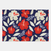 Muster tropischer Pflanze und Blume Geschenkpapier Set (Vorderseite)