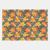 Muster tropischer Pflanze und Blume Geschenkpapier Set (Vorderseite 2)