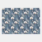 Muster tropischer Pflanze und Blume Geschenkpapier Set (Vorderseite 3)