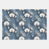 Muster tropischer Pflanze und Blume Geschenkpapier Set (Vorderseite 2)