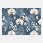 Muster tropischer Pflanze und Blume Geschenkpapier Set (Vorderseite)
