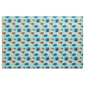 Muster tropischer Riffe in Orange und Blau Stoff (Fat Quarter (45,7 x 55,9 cm))