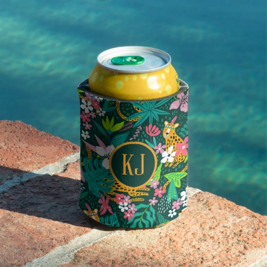 Muster tropischer Tiere und Blätter Dosenkühler (In Situ Pool)