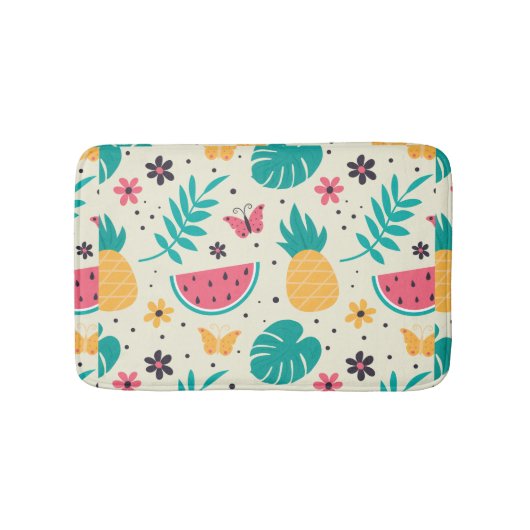 Muster Tropisches Fruchtwasser Ananas Badematte (Vorderseite)