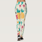 Muster Tropisches Fruchtwasser Ananas Leggings (Rückseite)