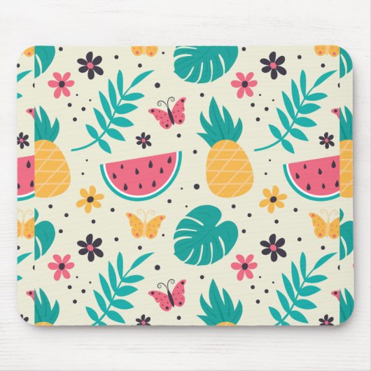 Muster Tropisches Fruchtwasser Ananas Mousepad (Vorne)