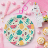 Muster Tropisches Fruchtwasser Ananas Pappteller (Party)