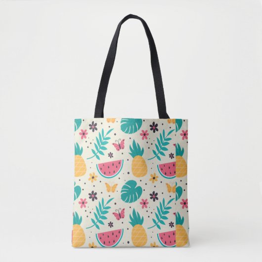 Muster Tropisches Fruchtwasser Ananas Tasche (Vorderseite)