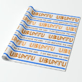 Muster UBUNTU, ich bin, weil wir in Swahili sind Geschenkpapier (Ungerollt)