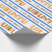 Muster UBUNTU, ich bin, weil wir in Swahili sind Geschenkpapier (Ecke)