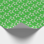 Muster-Umschlagpapier für Grüne Sterne Geschenkpapier (Ecke)