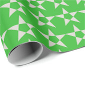Muster-Umschlagpapier für Grüne Sterne Geschenkpapier (Rolleneckpunkt)