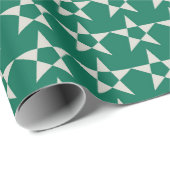Muster-Umschlagpapier für Grüne Sterne Geschenkpapier (Rolleneckpunkt)