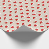Muster-Umschlagpapier für Red Christmas Strumpf Geschenkpapier (Ecke)