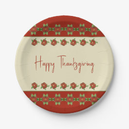 Muster und geblümte Mischung von Orange Pappteller