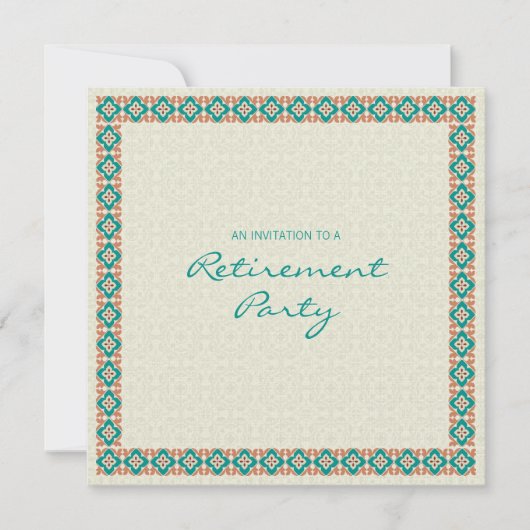 Muster und Grenzen 3 Party Einladung für die Alter (Vorderseite)