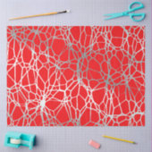 Muster und hellrotes Silber Seidenpapier (Basteln)