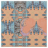 Muster und Monde Stoff (Nahaufnahme)