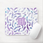 Muster und Monogramm der Aquarellfarben Mousepad (Mit Mouse)