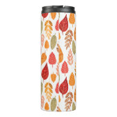 Muster und Monogramm der gestrichenen Herbstleaves Thermosbecher (Rückseite)