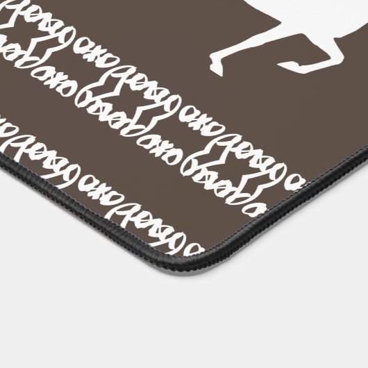 Muster und Pferde mit weißer Geometrie Schreibtischunterlage (Ecke)