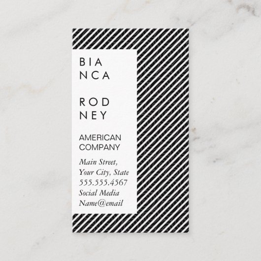 Muster und Streifen drehen Visitenkarte (Vorderseite)