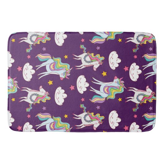 Muster Unicorn Funny Magic Horse Badematte (Vorderseite)